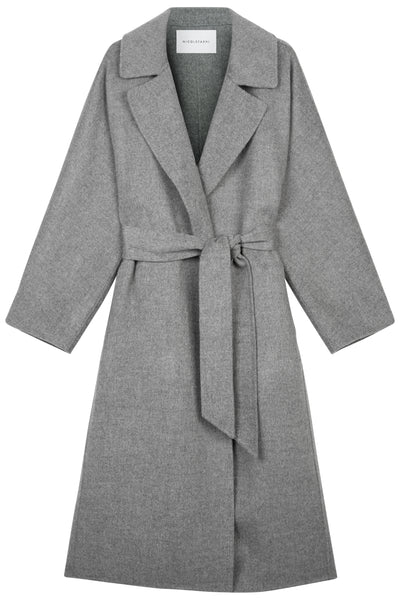 Grey Melange Kassi Double Face Wool Coat