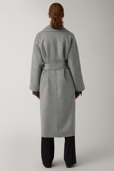 Grey Melange Kassi Double Face Wool Coat