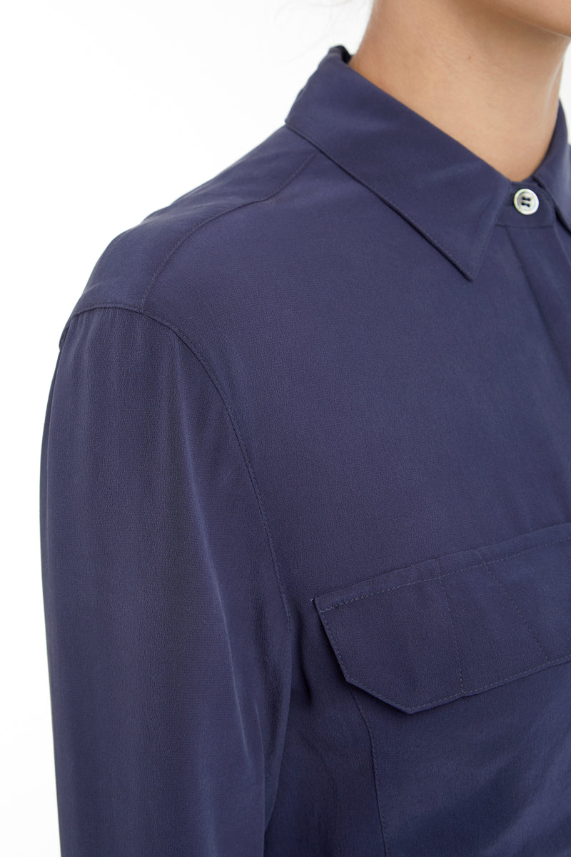 enof silk shirt EN24SH060304 navy ネイビー enof silk shirt EN24SH060304 navy ネイビー