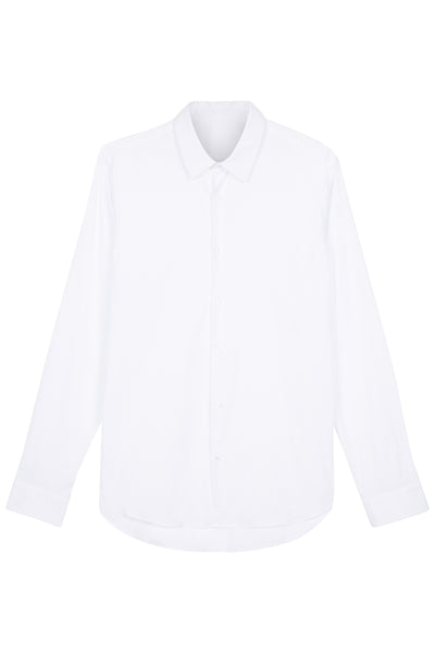 White Duncan Italian Poplin Shirt