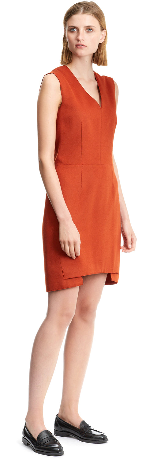 Dark Orange Melton Dress