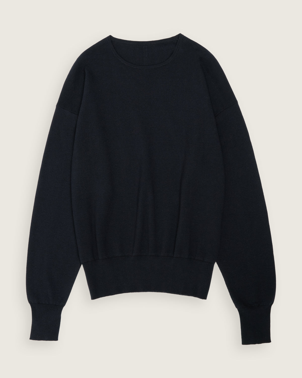 flat lay of the indigo milano knitted sweatshirt