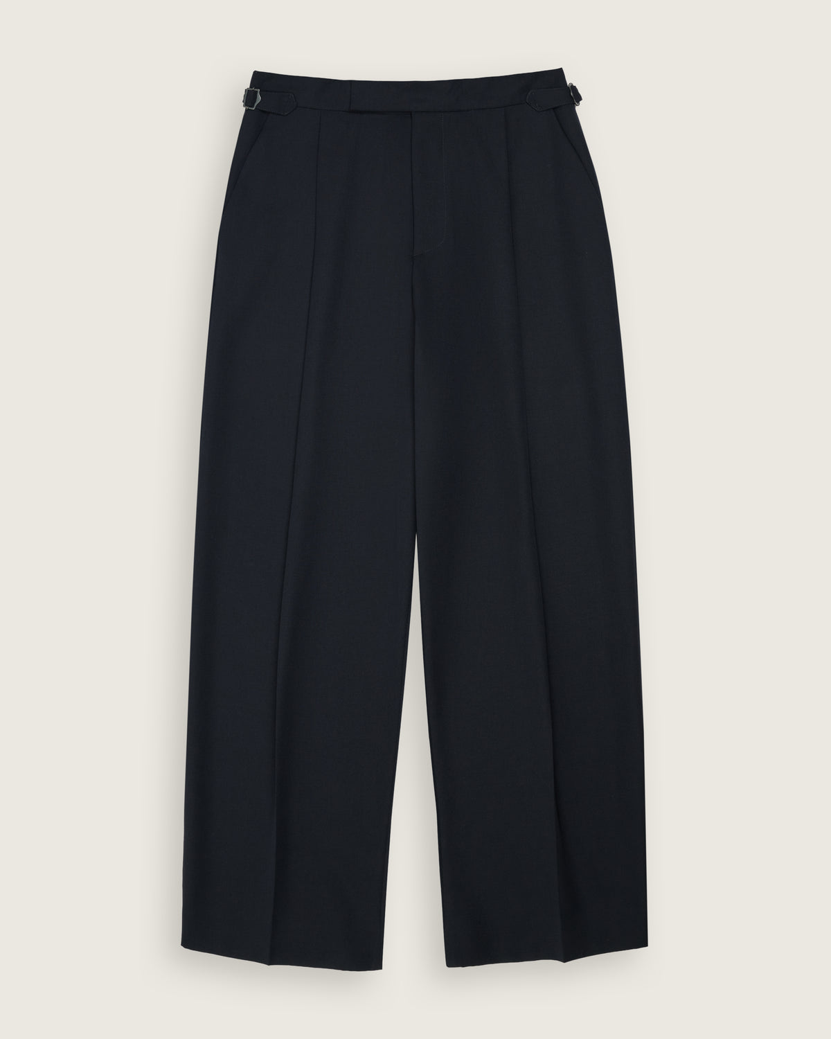 flat lay of the navy everyday tailored pant