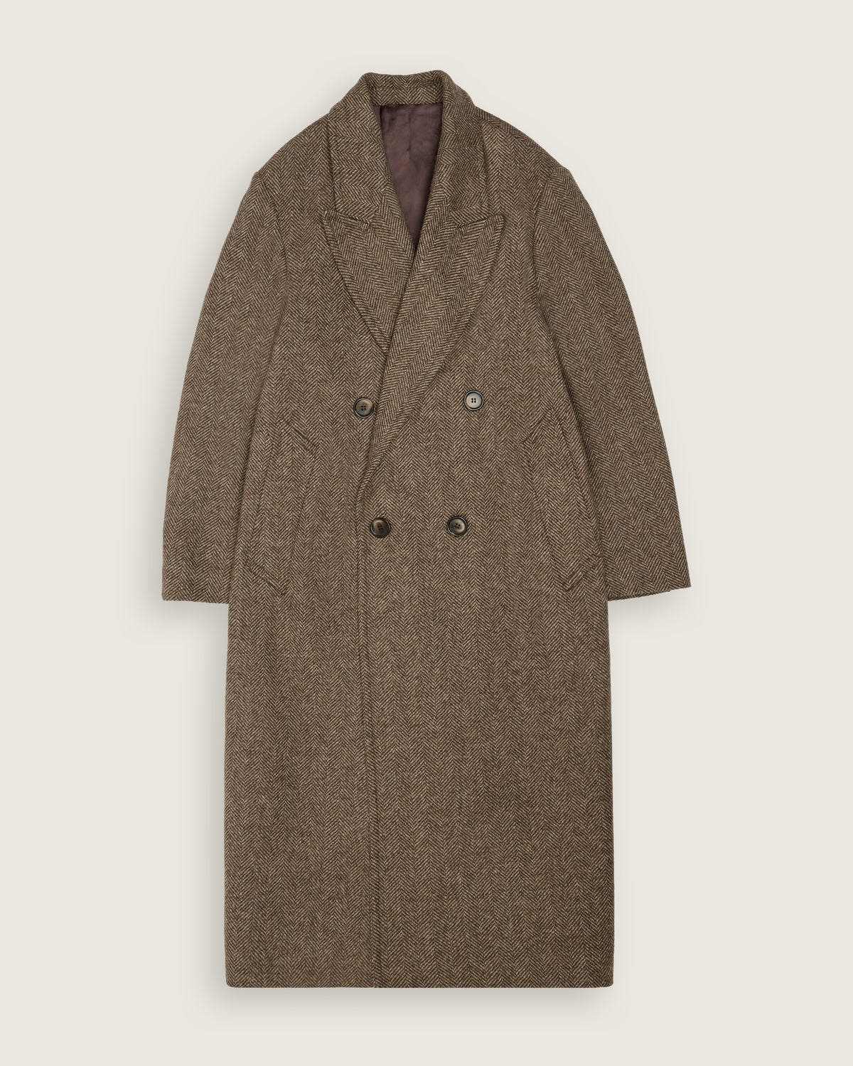 flat lay of the crombie coat