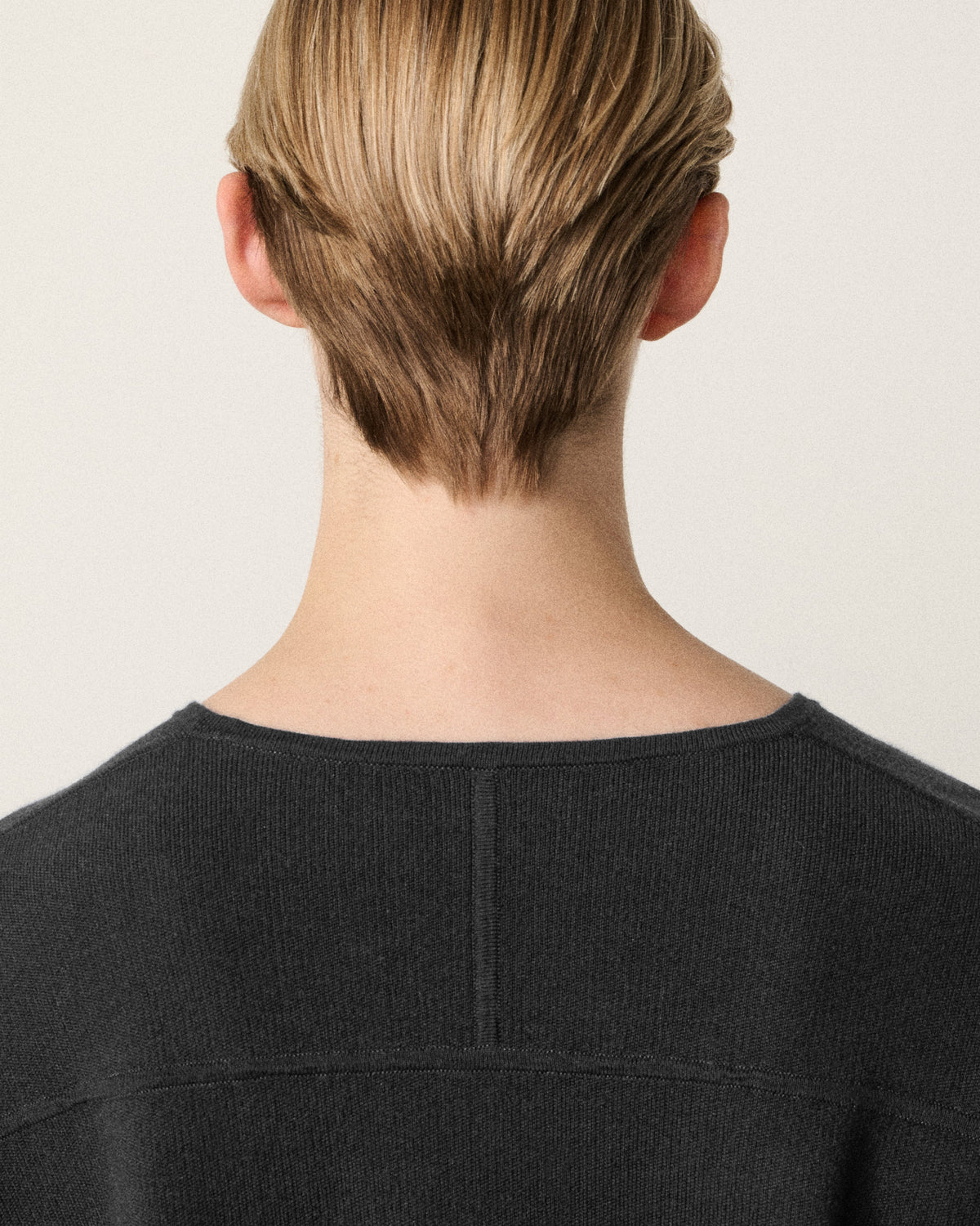 close-up of woman's back and neck