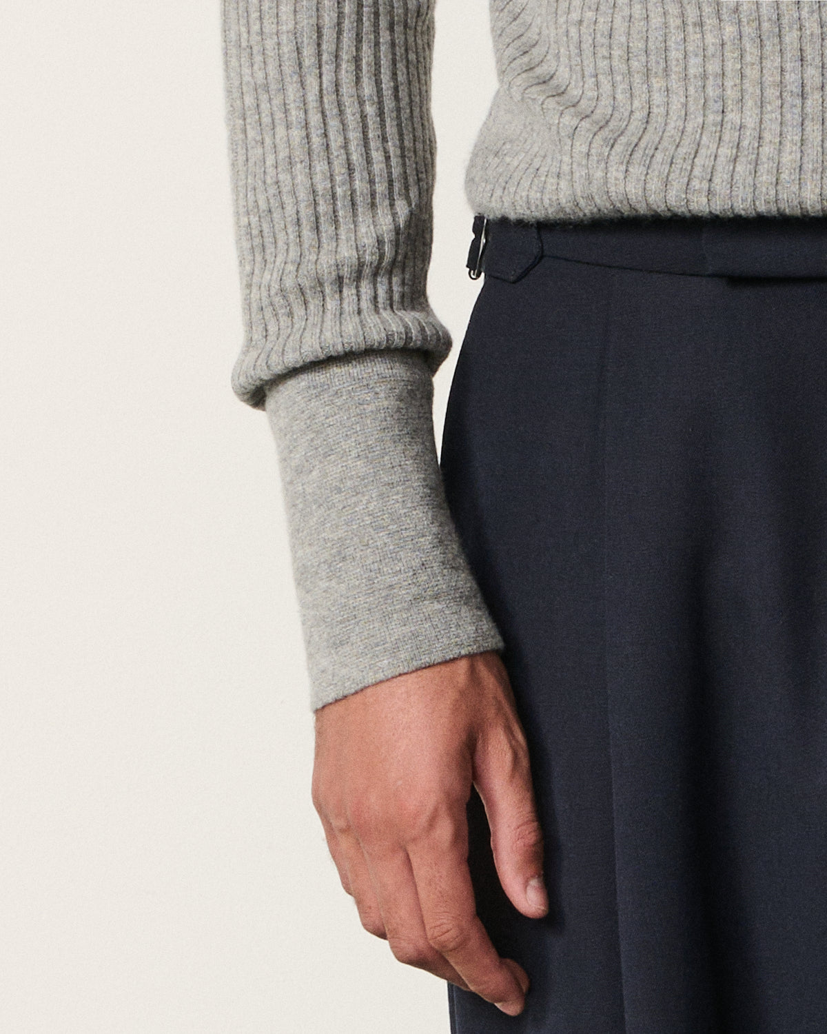 close-up of henley cuff detail
