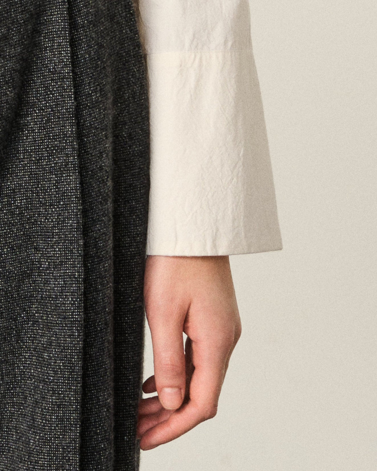 close-up of shirt cuff detail