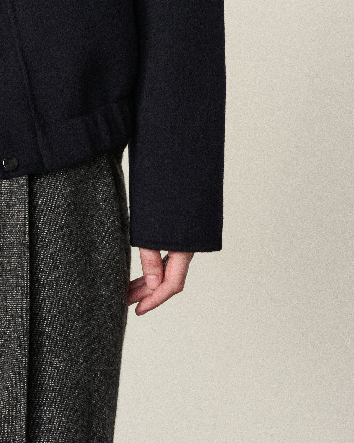 close-up of sleeve cuff detail