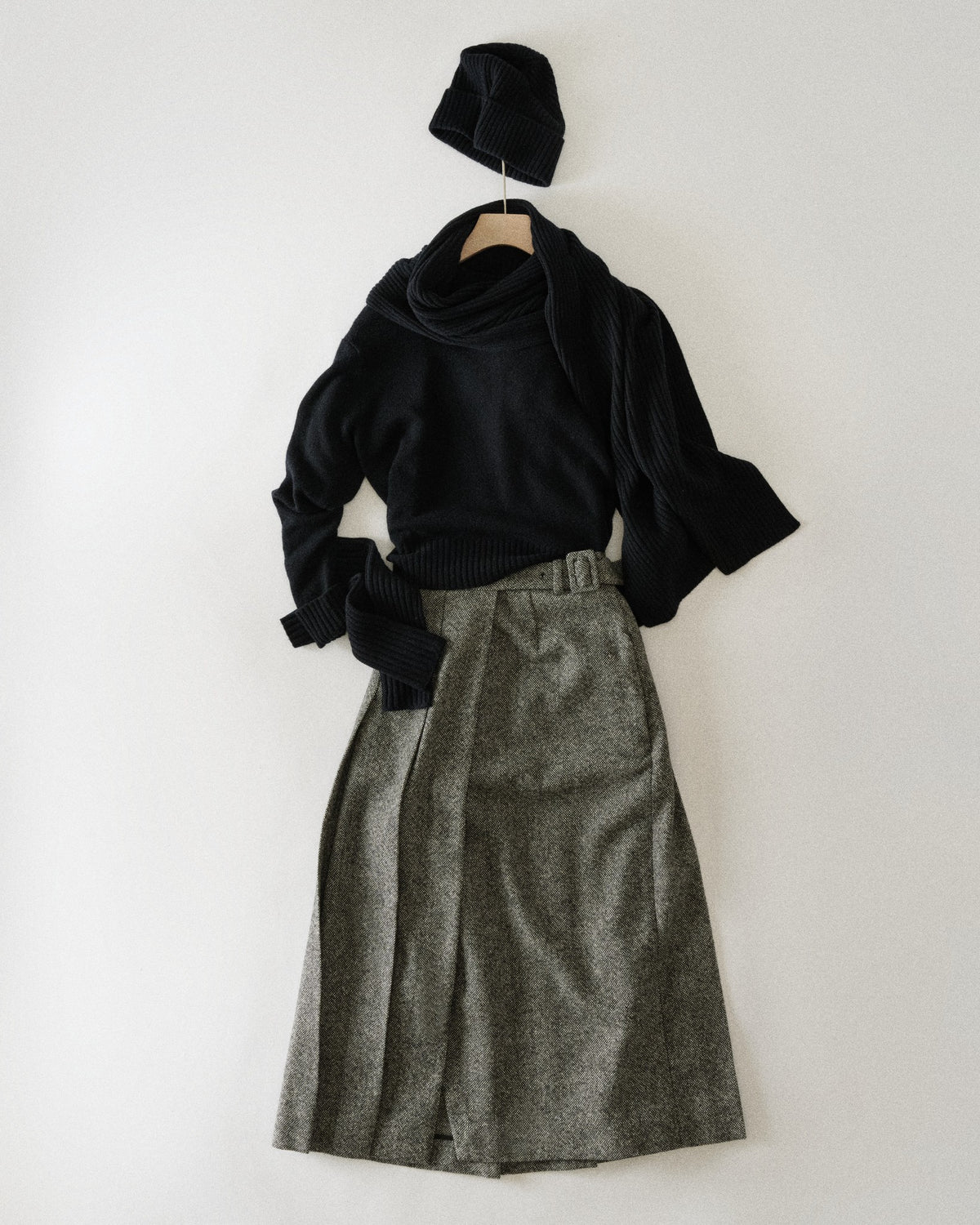 Wool Pleated Skirt