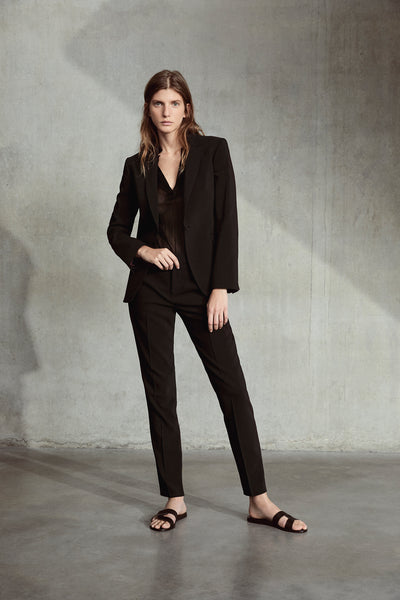 Black Ashley Single Button Blazer