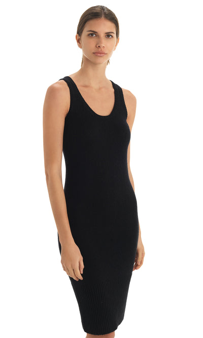 Black Knitted Casie Dress