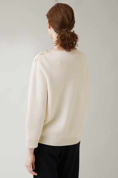 Bone Marisa Merino Shoulder Button Sweater