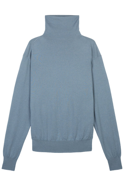 Dark Steel Kaya Roll Neck Cashmere Knit