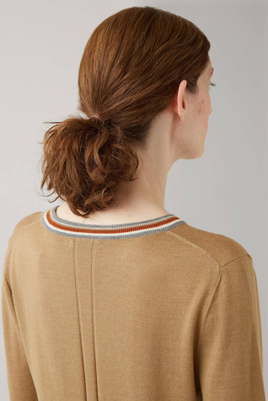 Caramel Freja V-Neck Tipped Sweater