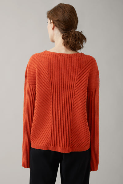 Spice Brigit Panelled Rib Cashmere Sweater