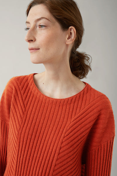 Spice Brigit Panelled Rib Cashmere Sweater