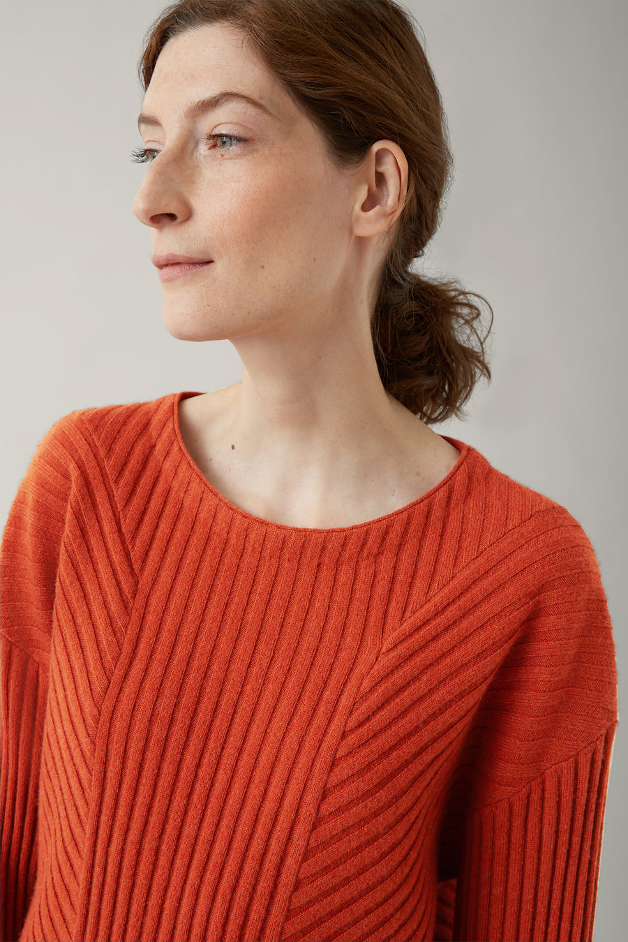 Spice Brigit Panelled Rib Cashmere Sweater