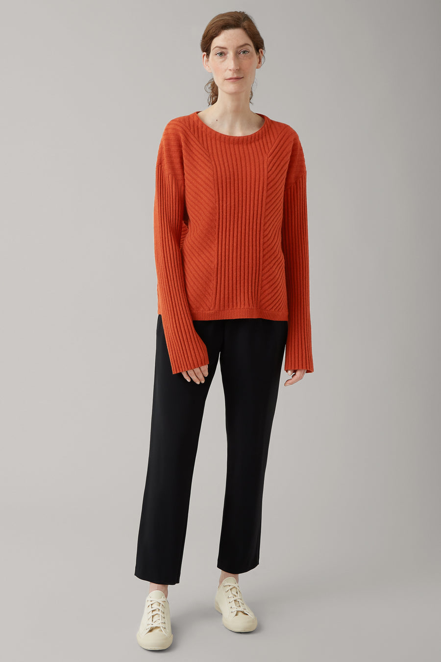 Spice Brigit Panelled Rib Cashmere Sweater