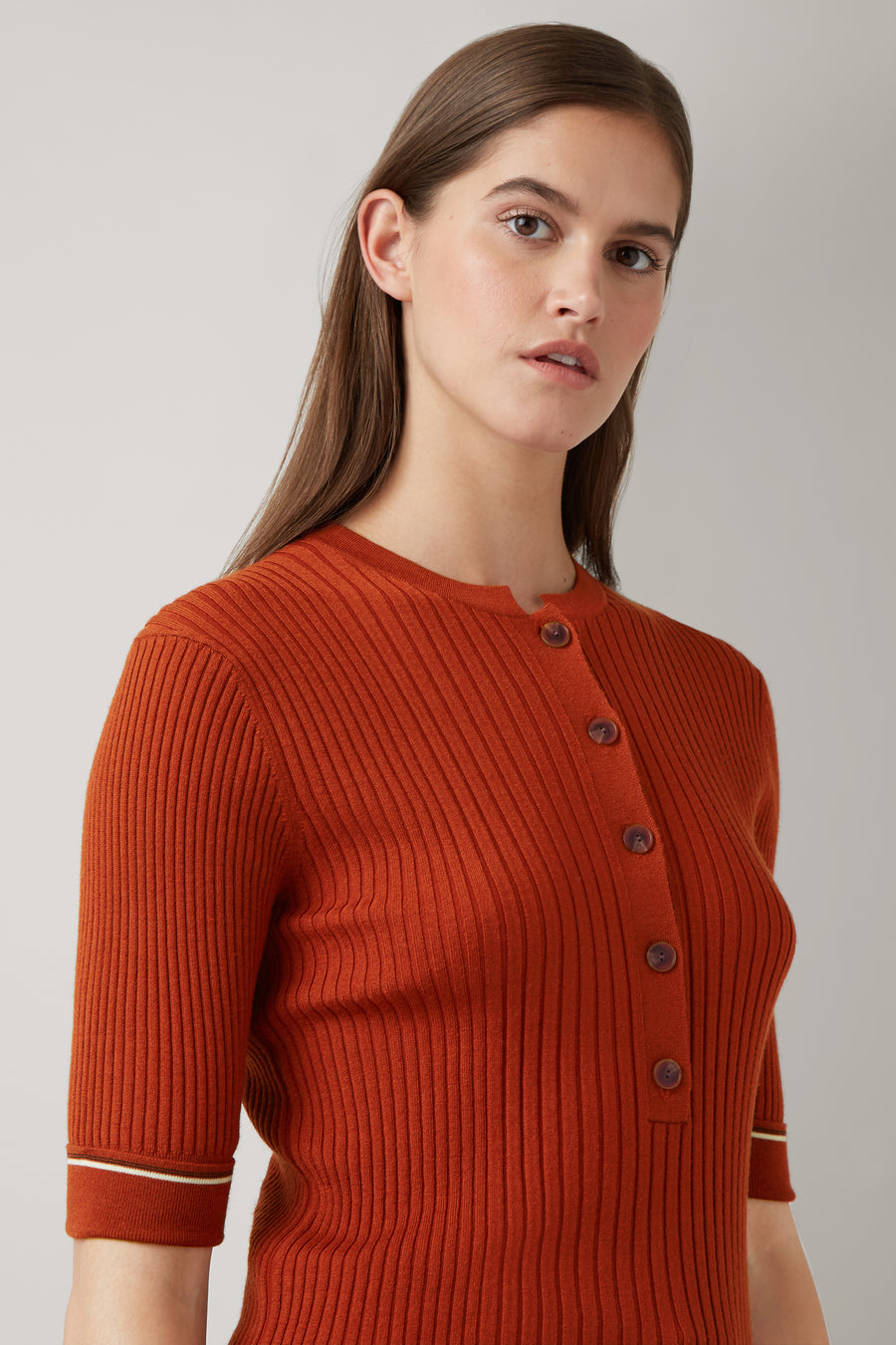 Spice Ellen Rib 3/4 Sleeve Knit