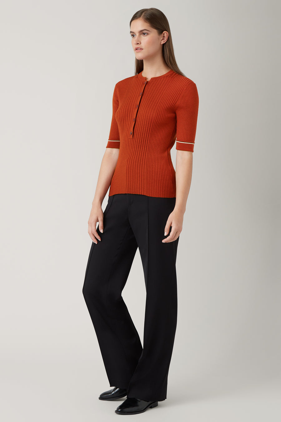 Spice Ellen Rib 3/4 Sleeve Knit