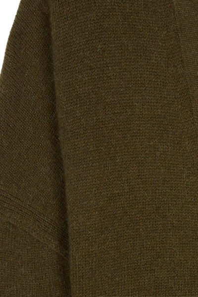 Olive Lena Wool Tie Waist Cardigan