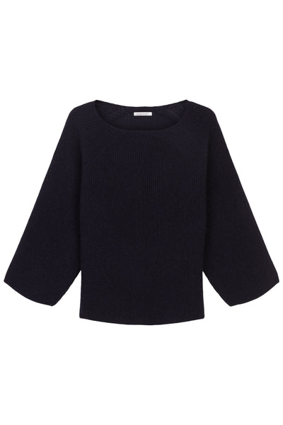 Ink Sanna Wool Rib V-Neck Jumper