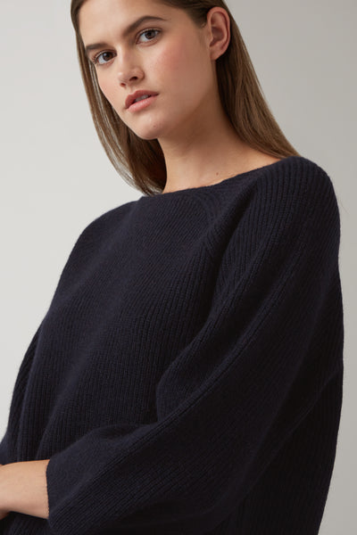 Ink Sanna Wool Rib V-Neck Jumper