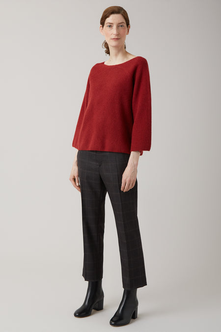 Sangria Sanna Wool Rib V-Neck Jumper