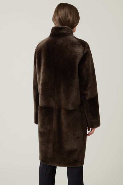 Dark Olive Sigrid Reversible Shearling