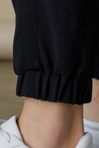 Black Hanna Viscose Crepe Jogger