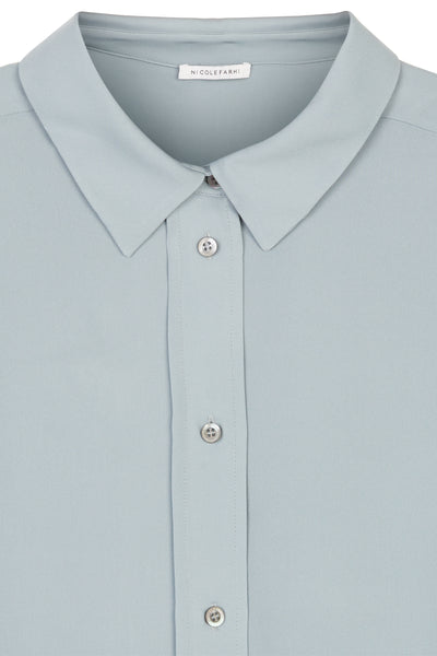 Ice Kiki Silk Oversized Cuff Shirt