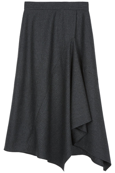 Black Irina Origami Stripe Skirt