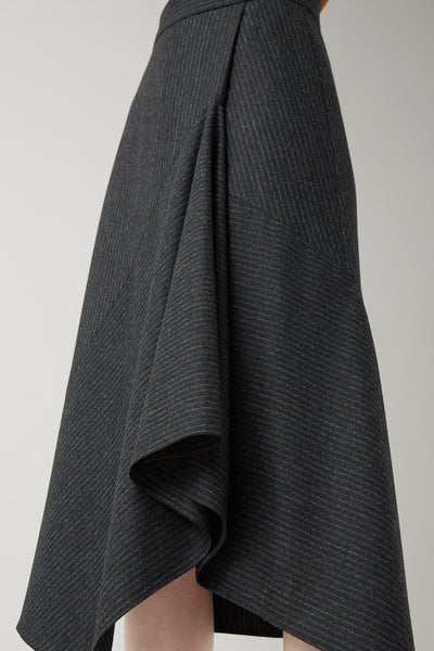 Black Irina Origami Stripe Skirt