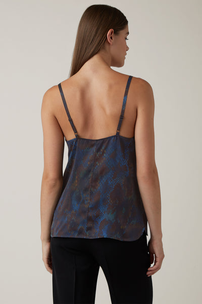 Ink/Nutmeg Zarina Silk Snake Skin Cami