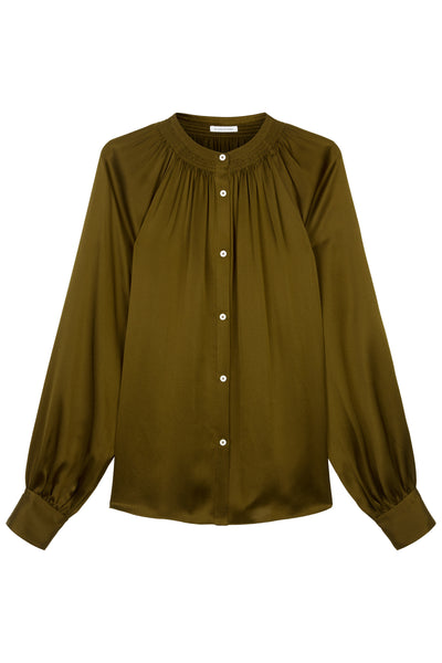 Nutmeg Annette Silk Gathered Blouse