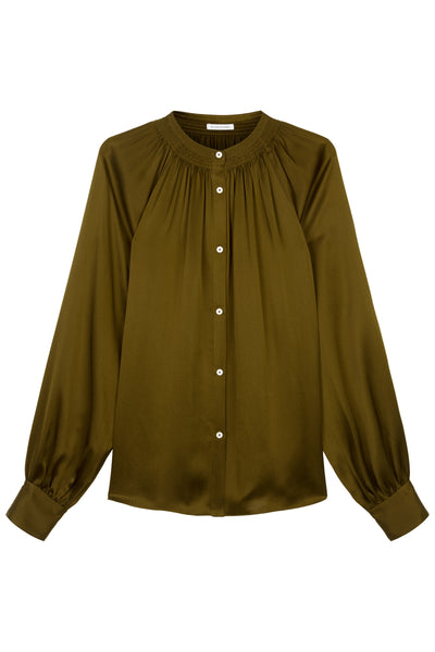 Nutmeg Annette Silk Gathered Blouse