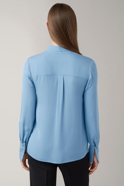 Azure Gina Silk Scarf Neck Blouse
