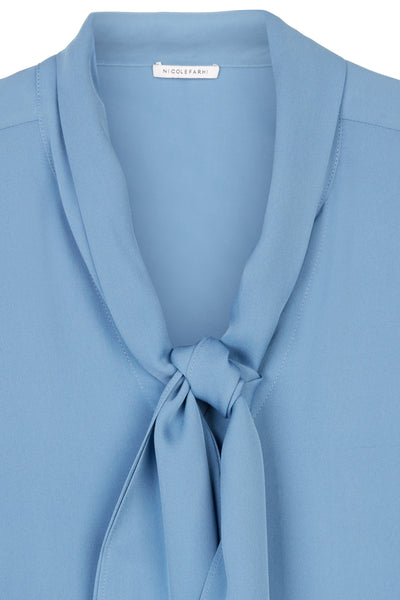 Azure Gina Silk Scarf Neck Blouse