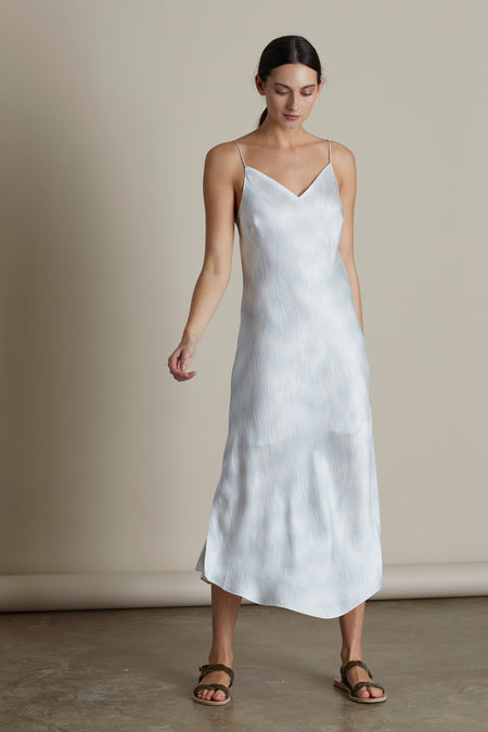 Ice Heather Silk Slip Dress