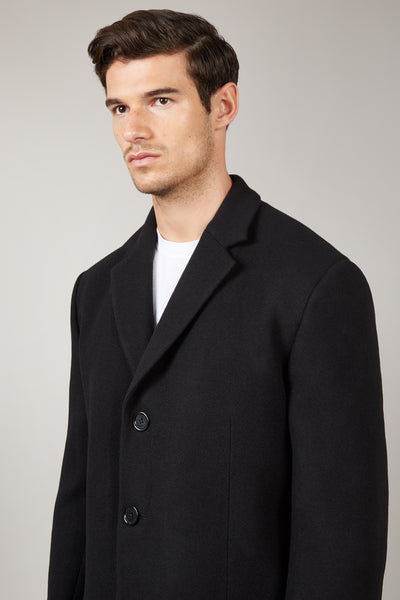 Black Paulin Tailored Coat