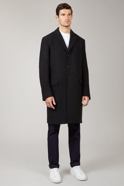 Black Paulin Tailored Coat