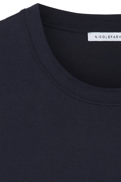 Navy David Cotton T-Shirt