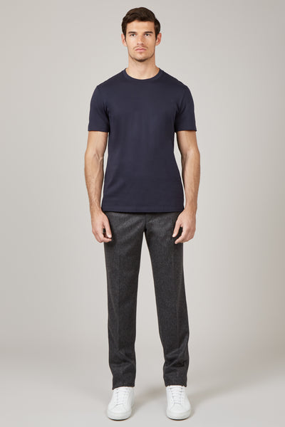 Navy David Cotton T-Shirt