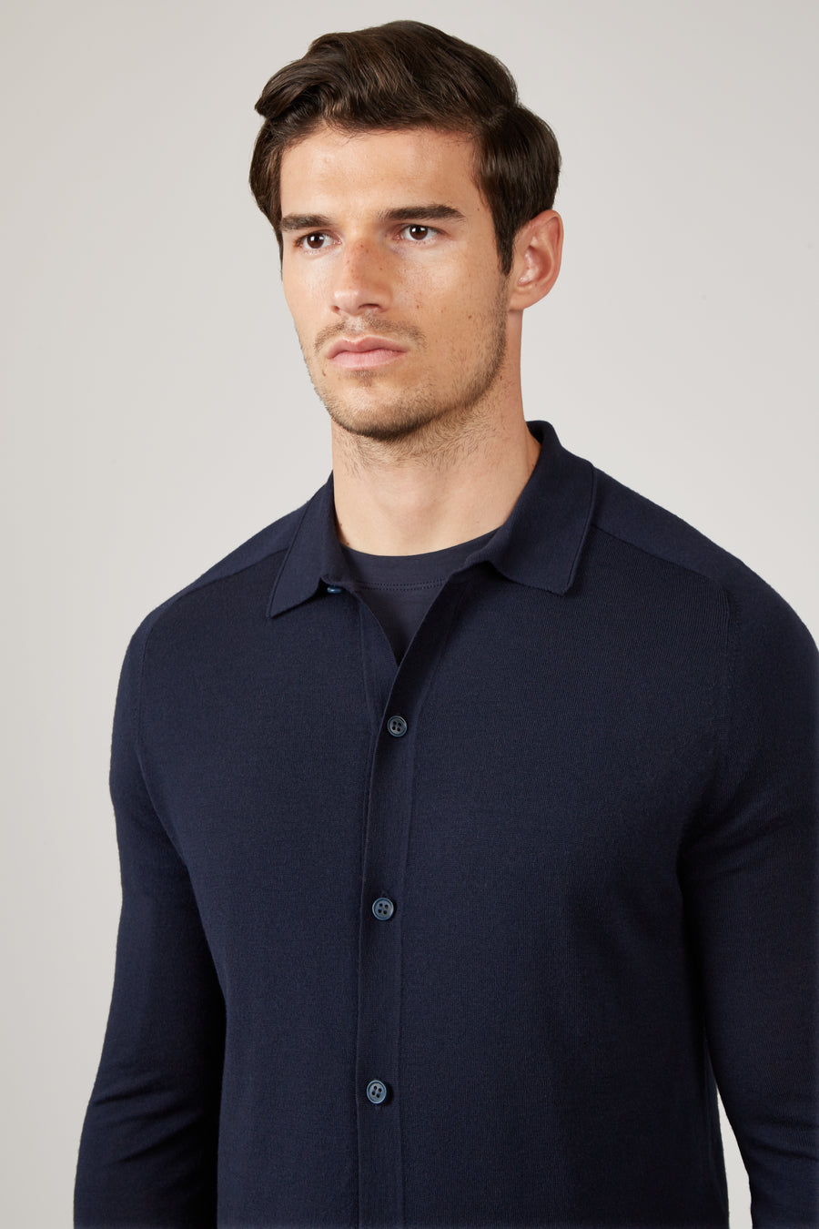 Navy Oliver Knit Shirt