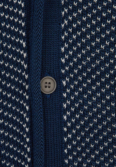 Marine Graphic Pique Cardigan
