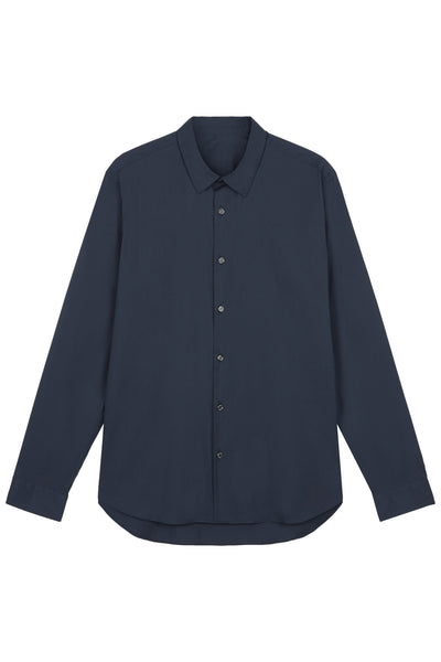 Navy Duncan Italian Poplin Shirt