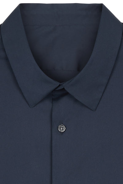 Navy Duncan Italian Poplin Shirt