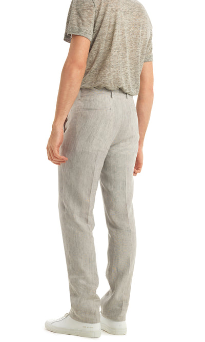 Black Stripe Flat Front Trouser