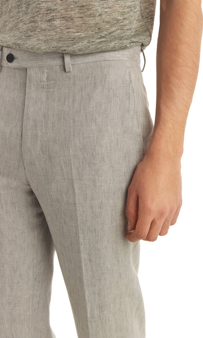 Black Stripe Flat Front Trouser