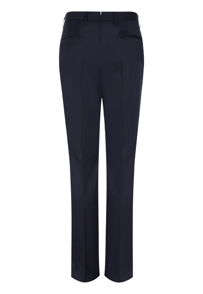 WOOL FLAT FRONT TUXEDO TROUSER